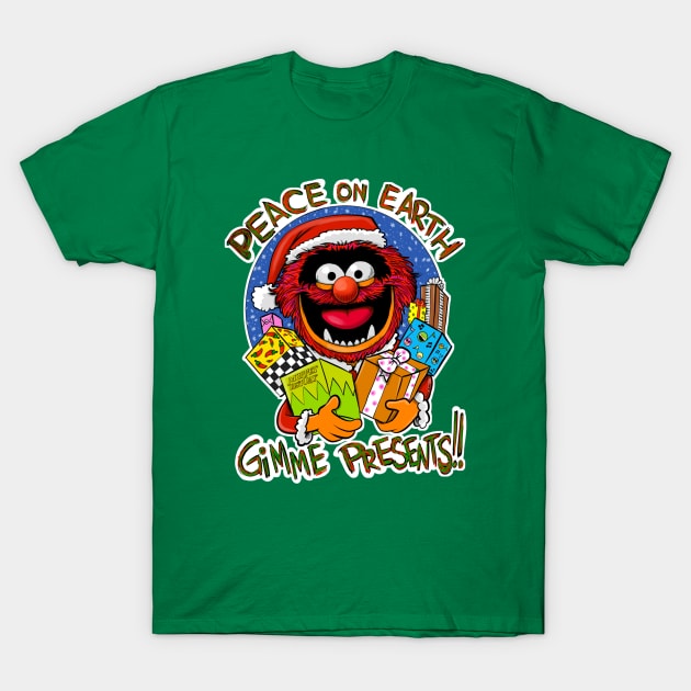 Peace on Earth! Gimme Presents T-Shirt by Muppet History